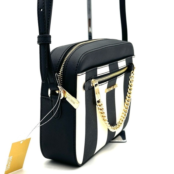 Michael Kors Large EW Zip Chain Xbody Crossbody Bag Black - Picture 4 of 12